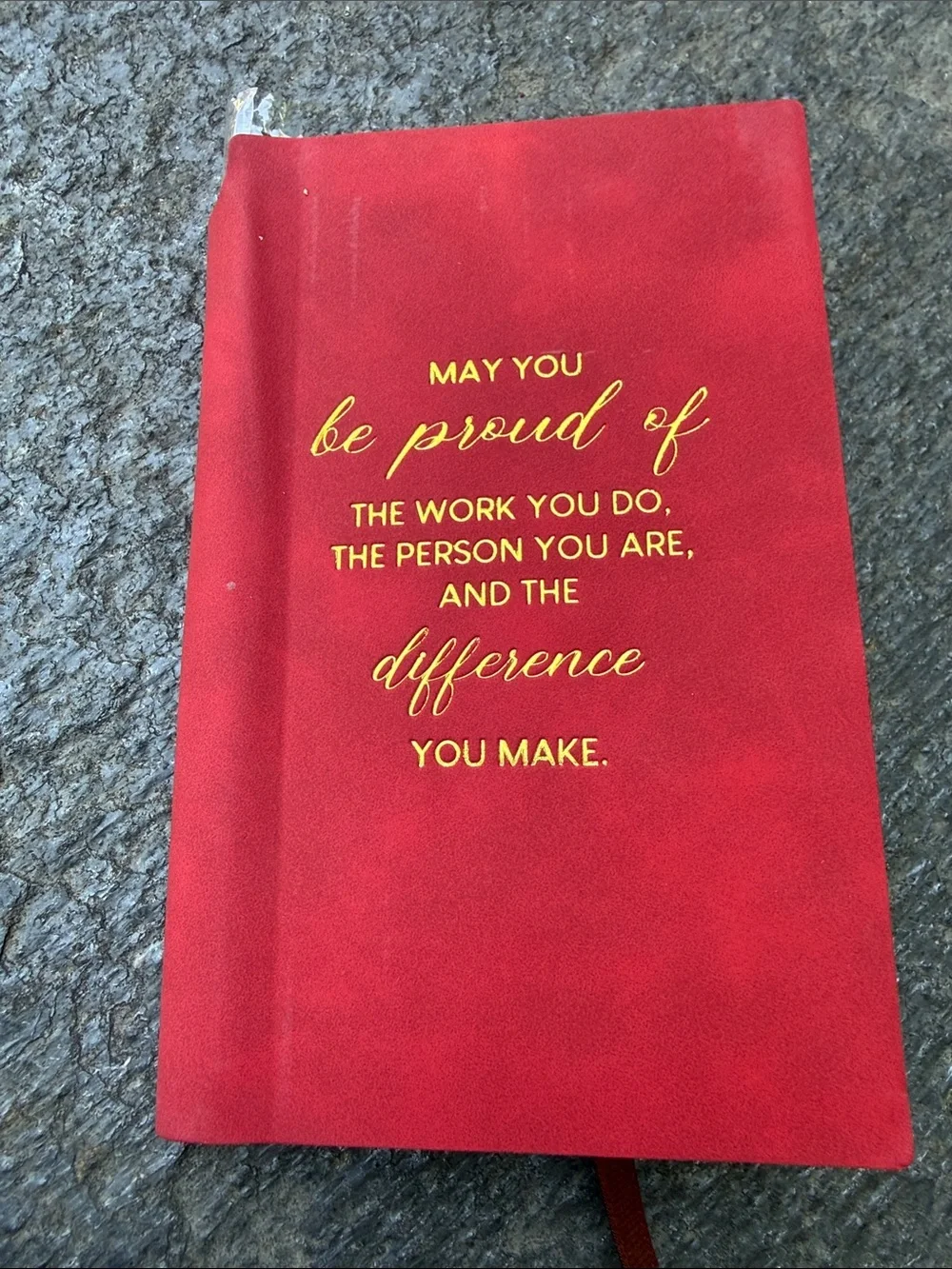 Red Inspirational Journal with Gold Foil Text
